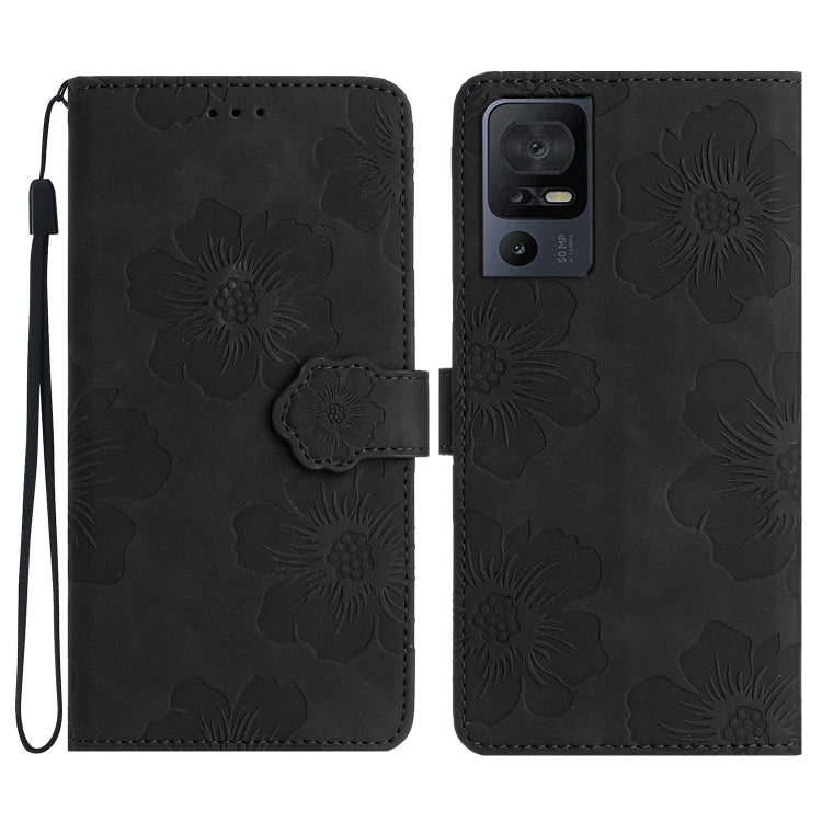 Flower Embossing Pattern Leather Phone Case