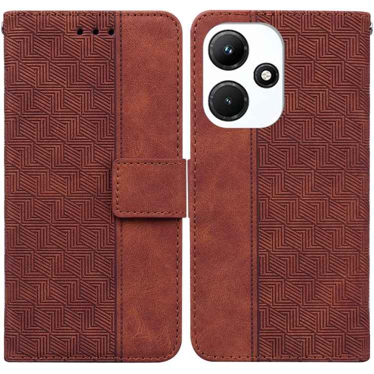 Geometric Embossed Leather Phone Case, For Infinix Note 30i, For Infinix Note 30 Pro, For Infinix Note 30, For Infinix Note 30 VIP, For Infinix Hot 30 Play, For Infinix Hot 30i, For Infinix Hot 30, For Infinix Smart 7 African