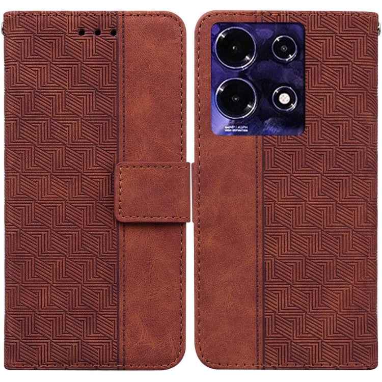 Geometric Embossed Leather Phone Case, For Infinix Note 30i, For Infinix Note 30 Pro, For Infinix Note 30, For Infinix Note 30 VIP, For Infinix Hot 30 Play, For Infinix Hot 30i, For Infinix Hot 30, For Infinix Smart 7 African