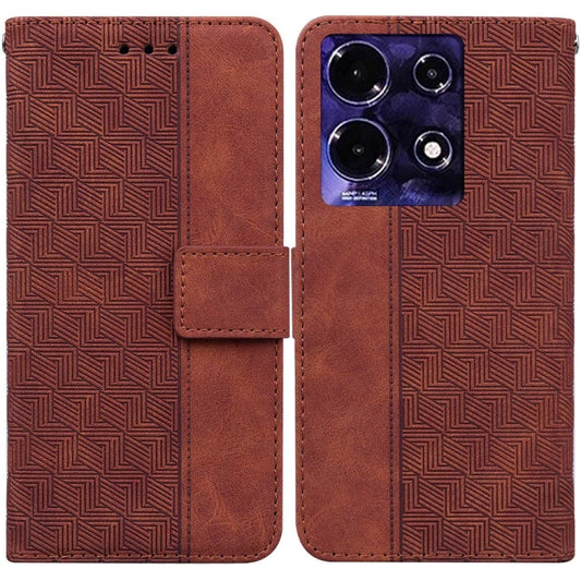 Geometric Embossed Leather Phone Case, For Infinix Note 30i, For Infinix Note 30 Pro, For Infinix Note 30, For Infinix Note 30 VIP, For Infinix Hot 30 Play, For Infinix Hot 30i, For Infinix Hot 30, For Infinix Smart 7 African