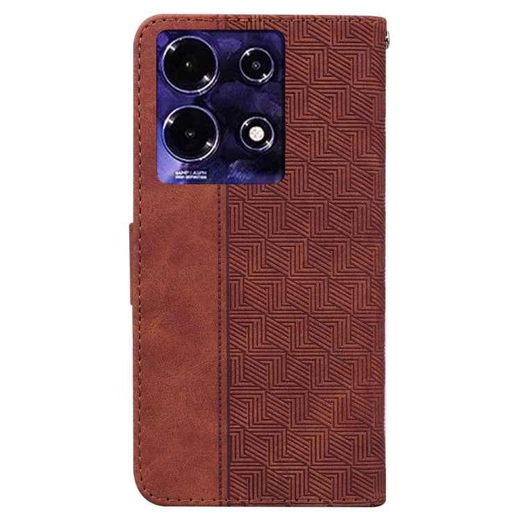 Geometric Embossed Leather Phone Case, For Infinix Note 30i, For Infinix Note 30 Pro, For Infinix Note 30, For Infinix Note 30 VIP, For Infinix Hot 30 Play, For Infinix Hot 30i, For Infinix Hot 30, For Infinix Smart 7 African