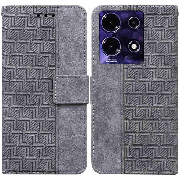Geometric Embossed Leather Phone Case, For Infinix Note 30i, For Infinix Note 30 Pro, For Infinix Note 30, For Infinix Note 30 VIP, For Infinix Hot 30 Play, For Infinix Hot 30i, For Infinix Hot 30, For Infinix Smart 7 African