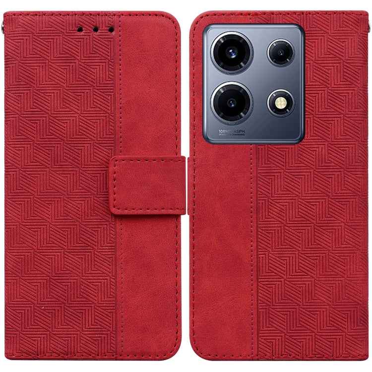Geometric Embossed Leather Phone Case, For Infinix Note 30i, For Infinix Note 30 Pro, For Infinix Note 30, For Infinix Note 30 VIP, For Infinix Hot 30 Play, For Infinix Hot 30i, For Infinix Hot 30, For Infinix Smart 7 African