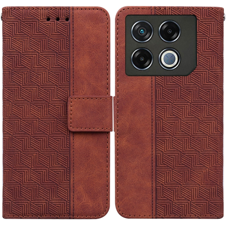 Geometric Embossed Leather Phone Case, For Infinix Note 40 5G, For Infinix GT 20 Pro, For Infinix Note 40 Pro 5G / 40 Pro 4G, For Infinix Note 40 Pro+, For Infinix Note 40 4G, For Infinix Hot 40 / 40 Pro, For Infinix Smart 7 India / 7 Plus�������������...