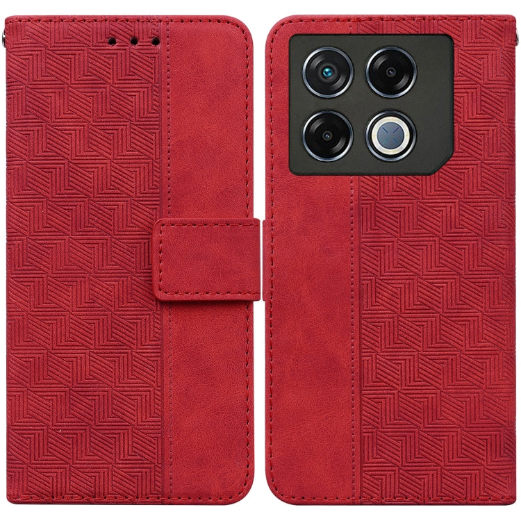 Geometric Embossed Leather Phone Case, For Infinix Note 40 5G, For Infinix GT 20 Pro, For Infinix Note 40 Pro 5G / 40 Pro 4G, For Infinix Note 40 Pro+, For Infinix Note 40 4G, For Infinix Hot 40 / 40 Pro, For Infinix Smart 7 India / 7 Plus�������������...