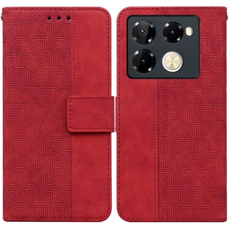 Geometric Embossed Leather Phone Case, For Infinix Note 40 5G, For Infinix GT 20 Pro, For Infinix Note 40 Pro 5G / 40 Pro 4G, For Infinix Note 40 Pro+, For Infinix Note 40 4G, For Infinix Hot 40 / 40 Pro, For Infinix Smart 7 India / 7 Plus�������������...