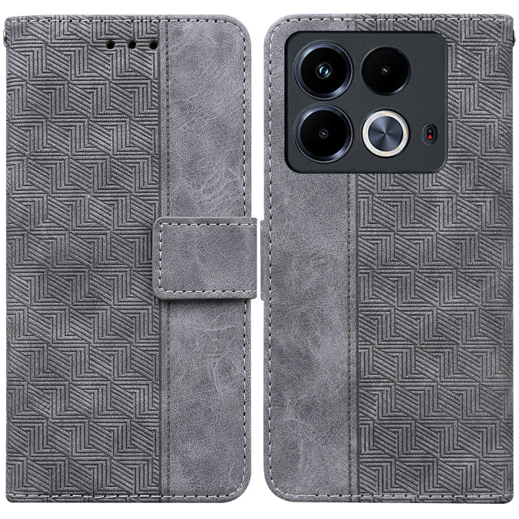 Geometric Embossed Leather Phone Case, For Infinix Note 40 5G, For Infinix GT 20 Pro, For Infinix Note 40 Pro 5G / 40 Pro 4G, For Infinix Note 40 Pro+, For Infinix Note 40 4G, For Infinix Hot 40 / 40 Pro, For Infinix Smart 7 India / 7 Plus�������������...