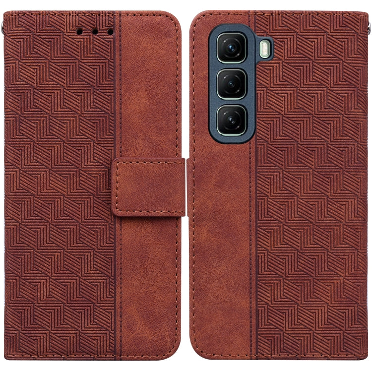 Geometric Embossed Leather Phone Case, For Infinix Note 50 Pro+, For Infinix Note 50 4G / Note 50 Pro 4G, For Infinix Hot 50 Pro 4G, For Infinix Hot 50i / Smart 9, For Infinix Hot 50 Pro+ 4G, For Infinix Hot 50 4G, For Infinix Hot 50 5G����������������...