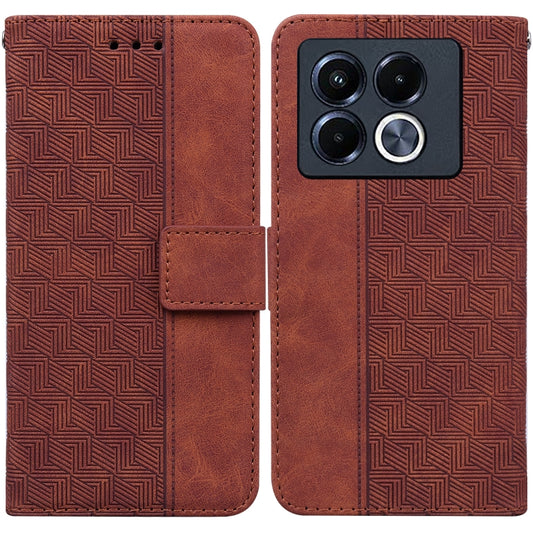 Geometric Embossed Leather Phone Case, For Infinix Note 40 5G, For Infinix GT 20 Pro, For Infinix Note 40 Pro 5G / 40 Pro 4G, For Infinix Note 40 Pro+, For Infinix Note 40 4G, For Infinix Hot 40 / 40 Pro, For Infinix Smart 7 India / 7 Plus�������������...