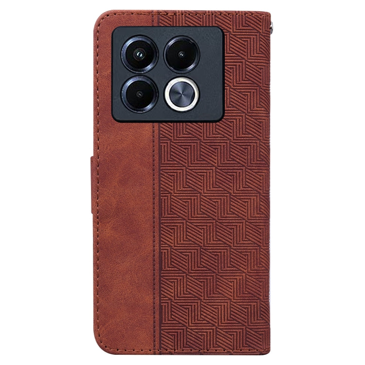 Geometric Embossed Leather Phone Case, For Infinix Note 40 5G, For Infinix GT 20 Pro, For Infinix Note 40 Pro 5G / 40 Pro 4G, For Infinix Note 40 Pro+, For Infinix Note 40 4G, For Infinix Hot 40 / 40 Pro, For Infinix Smart 7 India / 7 Plus�������������...