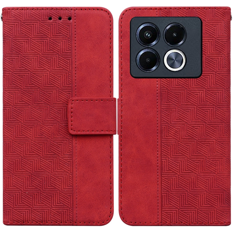 Geometric Embossed Leather Phone Case, For Infinix Note 40 5G, For Infinix GT 20 Pro, For Infinix Note 40 Pro 5G / 40 Pro 4G, For Infinix Note 40 Pro+, For Infinix Note 40 4G, For Infinix Hot 40 / 40 Pro, For Infinix Smart 7 India / 7 Plus�������������...