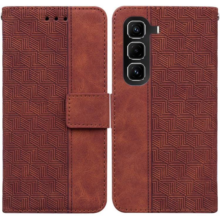 Geometric Embossed Leather Phone Case, For Infinix Note 50 Pro+, For Infinix Note 50 4G / Note 50 Pro 4G, For Infinix Hot 50 Pro 4G, For Infinix Hot 50i / Smart 9, For Infinix Hot 50 Pro+ 4G, For Infinix Hot 50 4G, For Infinix Hot 50 5G����������������...
