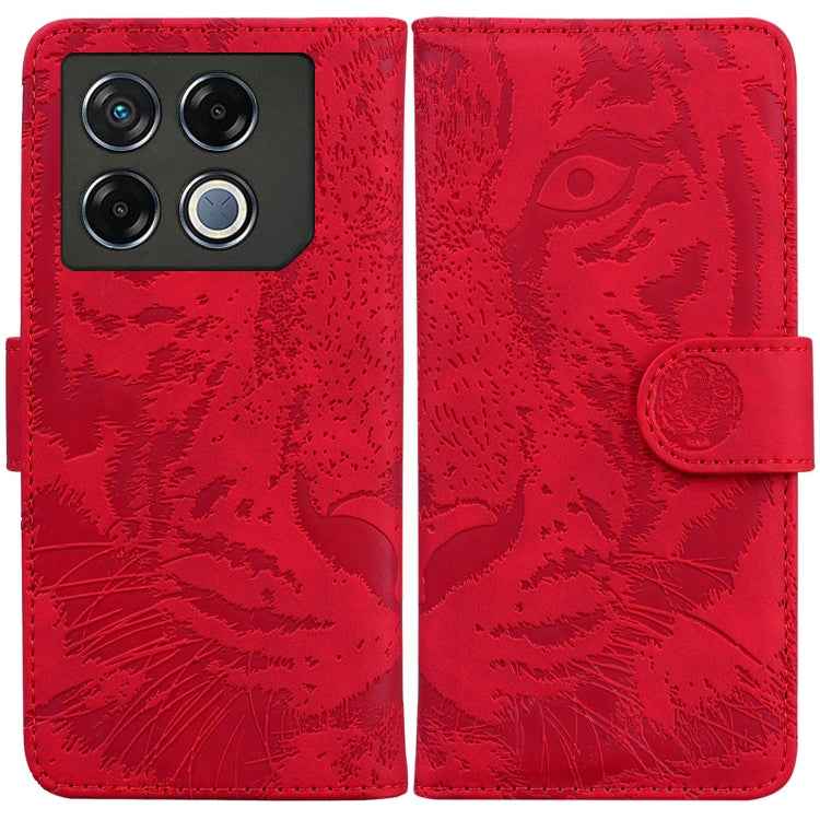 Tiger Embossing Pattern Flip Leather Phone Case, For Infinix Note 40 5G, For Infinix GT 20 Pro, For Infinix Note 40 Pro 4G / 5G, For Infinix Note 40 Pro+, For Infinix Note 40 4G, For Infinix Hot 40 / 40 Pro, For Infinix Smart 7 India/7 Plus������������...