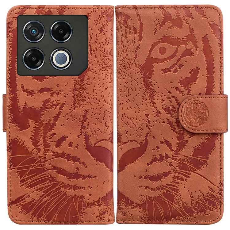 Tiger Embossing Pattern Flip Leather Phone Case, For Infinix Note 40 5G, For Infinix GT 20 Pro, For Infinix Note 40 Pro 4G / 5G, For Infinix Note 40 Pro+, For Infinix Note 40 4G, For Infinix Hot 40 / 40 Pro, For Infinix Smart 7 India/7 Plus������������...