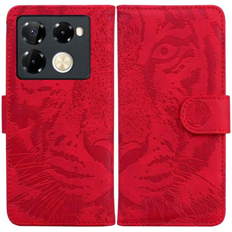 Tiger Embossing Pattern Flip Leather Phone Case, For Infinix Note 40 5G, For Infinix GT 20 Pro, For Infinix Note 40 Pro 4G / 5G, For Infinix Note 40 Pro+, For Infinix Note 40 4G, For Infinix Hot 40 / 40 Pro, For Infinix Smart 7 India/7 Plus������������...