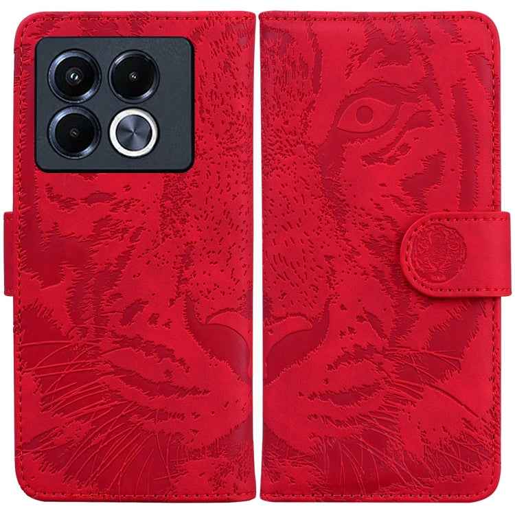 Tiger Embossing Pattern Flip Leather Phone Case, For Infinix Note 40 5G, For Infinix GT 20 Pro, For Infinix Note 40 Pro 4G / 5G, For Infinix Note 40 Pro+, For Infinix Note 40 4G, For Infinix Hot 40 / 40 Pro, For Infinix Smart 7 India/7 Plus������������...