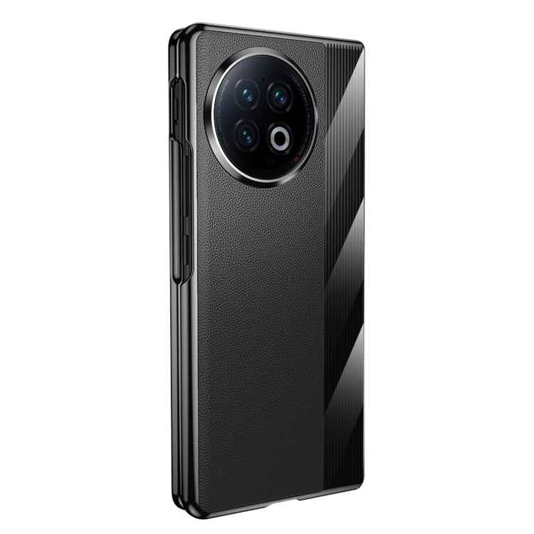 Electroplating Ultrathin Shockproof Leather Fold Protective Phone Case, For vivo X Fold2