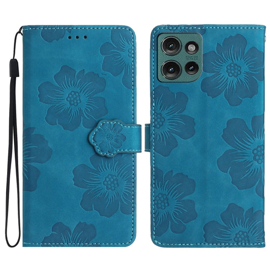 Flower Embossing Pattern Leather Phone Case, For Motorola Edge 50 5G, For Motorola Edge 50 Pro, For Motorola Edge 50 Fusion, For Motorola Moto G84 5G, For Motorola Moto G54 5G, For Motorola Moto G14 4G, For Motorola Edge 40, For Motorola Moto E13      ...