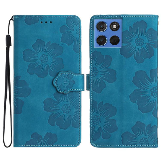 Flower Embossing Pattern Leather Phone Case, For Motorola Moto G57 5G, For Motorola Moto G67 Power 5G, For Motorola Moto G86 Power, For Motorola Moto G86 5G, For Motorola Moto G56 5G, For Motorola Moto E15 4G, For Motorola Moto G05, For Motorola Moto G...
