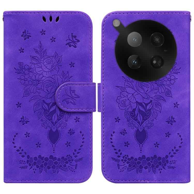 Butterfly Rose Embossed Leather Phone Case, For Infinix Note 50 Pro+, For Infinix Note 50 4G / Note 50 Pro 4G, For Infinix Hot 50 Pro 4G, For Infinix Hot 50i / Smart 9, For Infinix Hot 50 Pro+ 4G, For Infinix Hot 50 4G, For Infinix Hot 50 5G�����������...