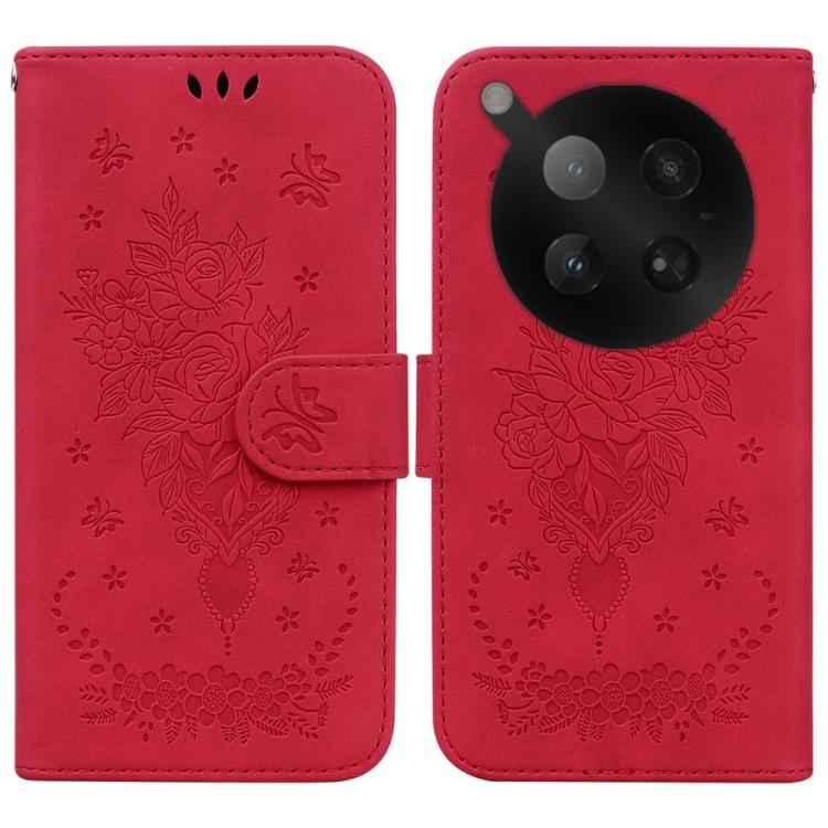 Butterfly Rose Embossed Leather Phone Case, For Infinix Note 50 Pro+, For Infinix Note 50 4G / Note 50 Pro 4G, For Infinix Hot 50 Pro 4G, For Infinix Hot 50i / Smart 9, For Infinix Hot 50 Pro+ 4G, For Infinix Hot 50 4G, For Infinix Hot 50 5G�����������...