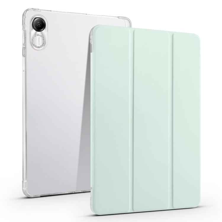 3-fold Clear TPU Smart Leather Tablet Case with Pen Slot, For Xiaomi Pad 7 / 7 Pro, For Xiaomi Redmi Pad Pro 12.1, For Xiaomi Pad 6S Pro, For Xiaomi Pad 6 Max 14, For Xiaomi Pad 6 / 6 Pro