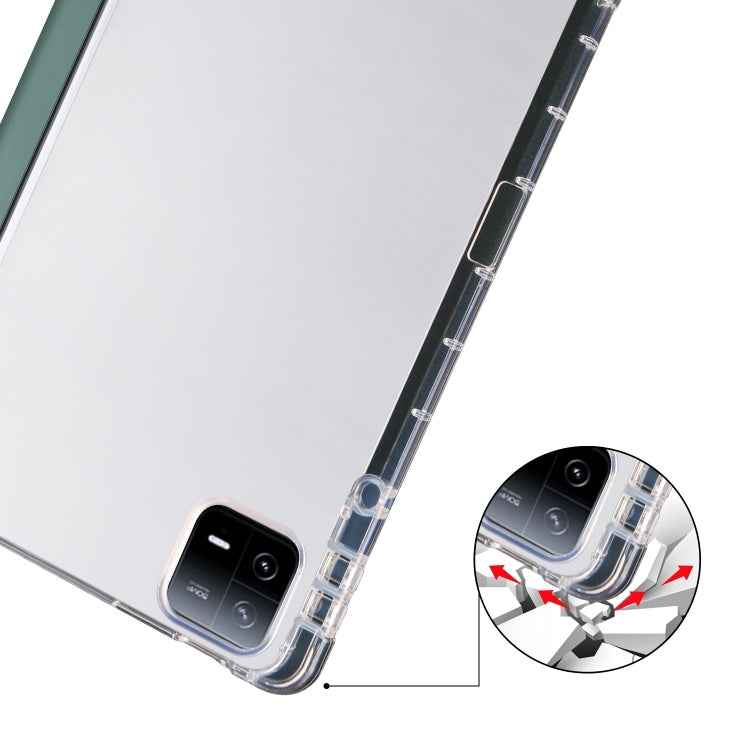 3-fold Clear TPU Smart Leather Tablet Case with Pen Slot, For Xiaomi Pad 7 / 7 Pro, For Xiaomi Redmi Pad Pro 12.1, For Xiaomi Pad 6S Pro, For Xiaomi Pad 6 Max 14, For Xiaomi Pad 6 / 6 Pro