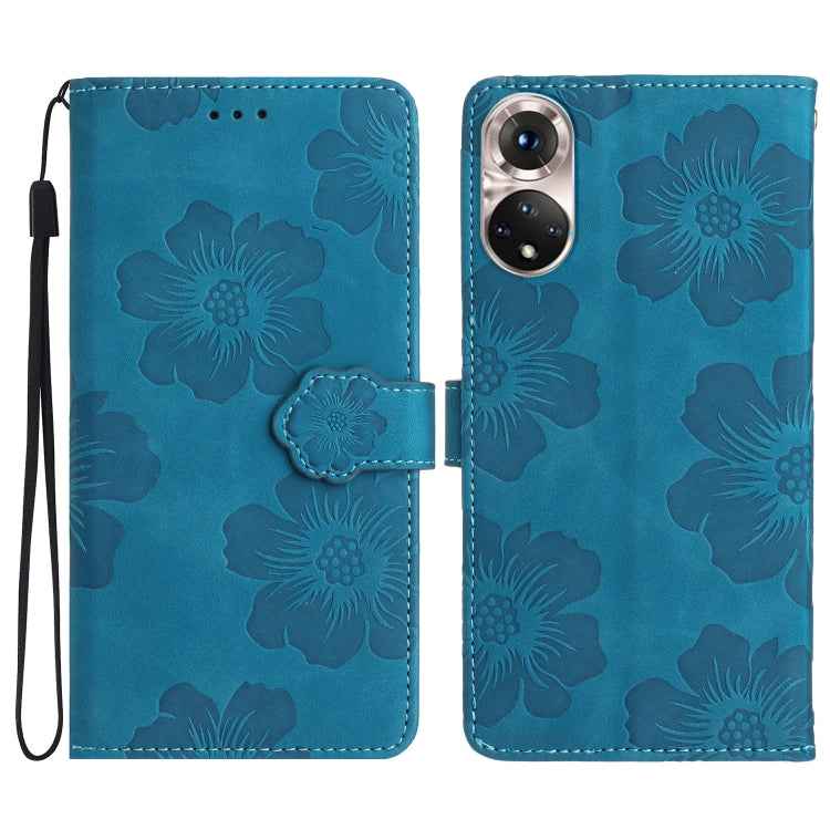 Flower Embossing Pattern Leather Phone Case, For Honor X8 / X30i, For Honor 50 Lite, For Honor 50