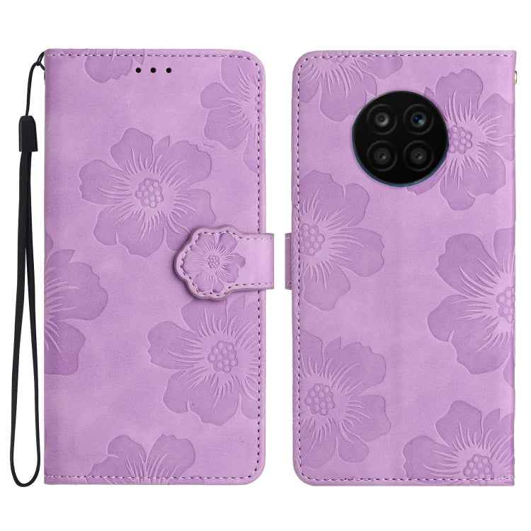 Flower Embossing Pattern Leather Phone Case, For Honor X8 / X30i, For Honor 50 Lite, For Honor 50