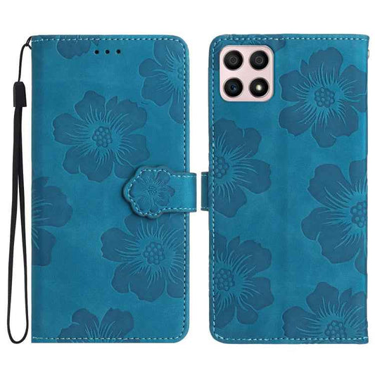 Flower Embossing Pattern Leather Phone Case, For Honor X8 / X30i, For Honor 50 Lite, For Honor 50
