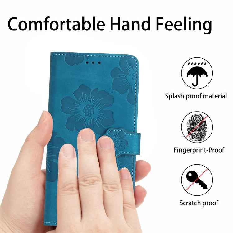 Flower Embossing Pattern Leather Phone Case, For Honor X8 / X30i, For Honor 50 Lite, For Honor 50