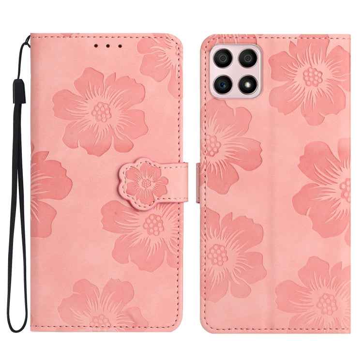 Flower Embossing Pattern Leather Phone Case, For Honor X8 / X30i, For Honor 50 Lite, For Honor 50