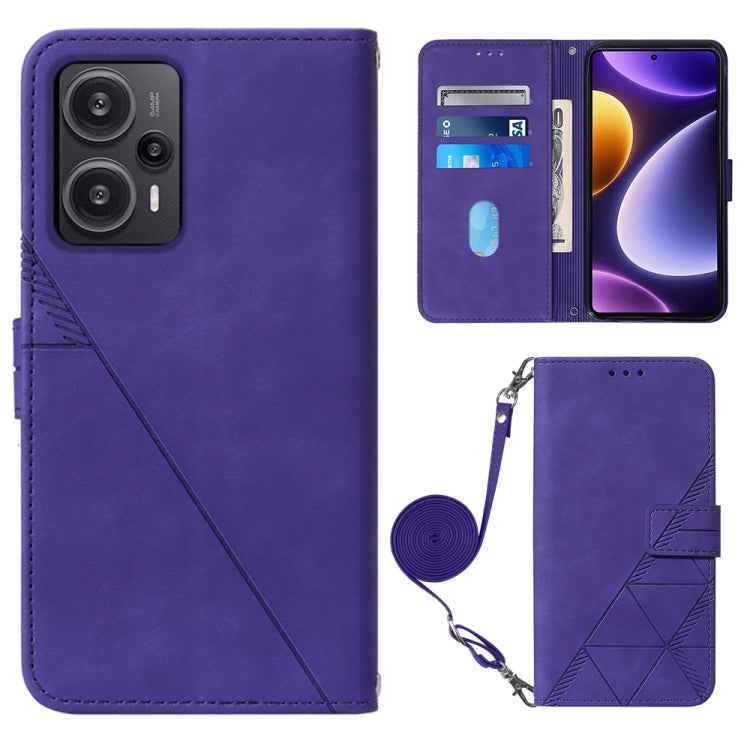 Crossbody 3D Embossed Flip Leather Phone Case, For Xiaomi Redmi Note 12S 4G Global, For Xiaomi Poco F5 5G/Redmi Note 12 Turbo, For Xiaomi Poco F5 Pro 5G/Redmi K60