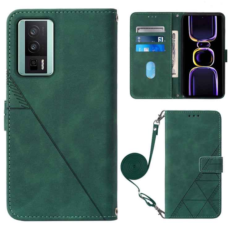 Crossbody 3D Embossed Flip Leather Phone Case, For Xiaomi Redmi Note 12S 4G Global, For Xiaomi Poco F5 5G/Redmi Note 12 Turbo, For Xiaomi Poco F5 Pro 5G/Redmi K60