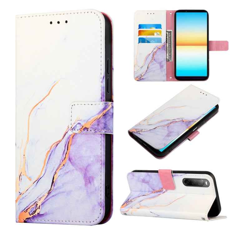 PT003 Marble Pattern Flip Leather Phone Case, For Sony Xperia 10 VI, For Sony Xperia 1 VI, For Sony Xperia 5 VI, For Sony Xperia 5 V, For Sony Xperia 1 V, For Sony Xperia 10 V, For Sony Xperia 10 IV