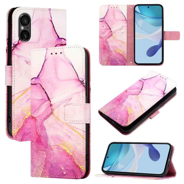 PT003 Marble Pattern Flip Leather Phone Case, For Sony Xperia 10 VI, For Sony Xperia 1 VI, For Sony Xperia 5 VI, For Sony Xperia 5 V, For Sony Xperia 1 V, For Sony Xperia 10 V, For Sony Xperia 10 IV