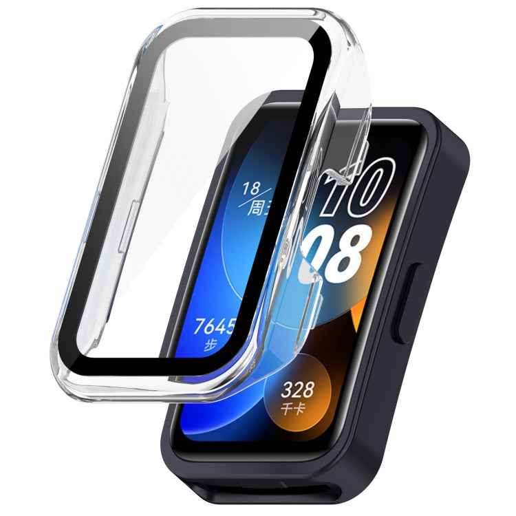 PC + Tempered Film Integrated Protective Watch Case, For Huawei Band 10 / 9 / 8