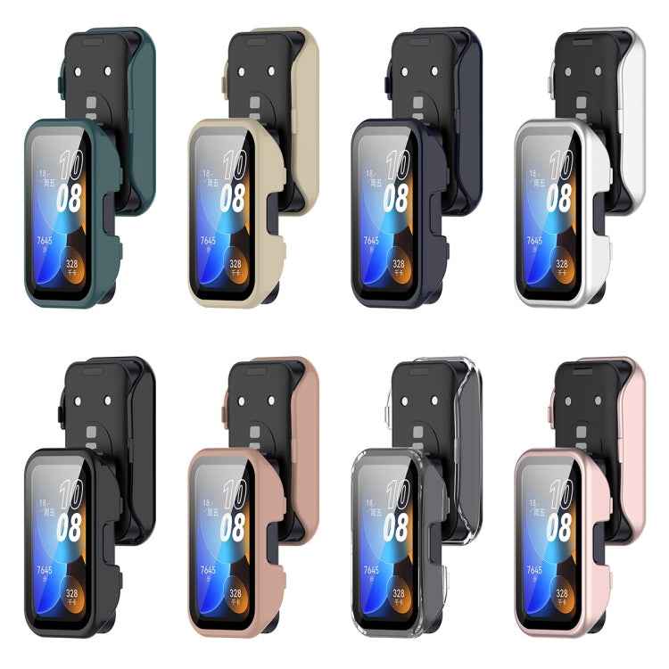 PC + Tempered Film Integrated Protective Watch Case, For Huawei Band 10 / 9 / 8