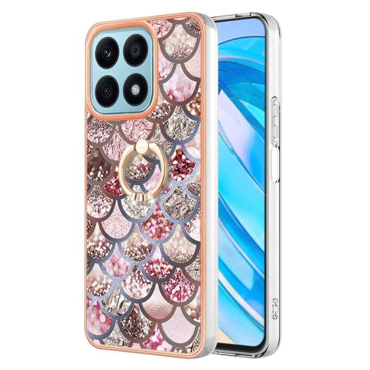 Electroplating IMD TPU Phone Case with Ring, For Honor X7a, For Honor X8a