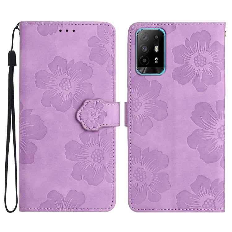 Flower Embossing Pattern Leather Phone Case, For OPPO A36 / A76 / A96, For OPPO A94 5G, For OPPO A74 / A54 / A93 5G, For OPPO A52 / A72 / A92, For OPPO A79 5G