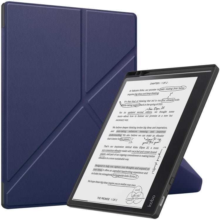 Solid Color Deformation TPU Leather Smart Tablet Case
