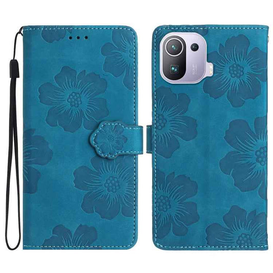 Flower Embossing Pattern Leather Phone Case, For Xiaomi Mi 11 Pro, For Xiaomi Mi 11 Ultra, For Xiaomi Redmi 9, For Xiaomi Redmi 9A, For Xiaomi Redmi 9C, For Xiaomi Redmi 10, For Xiaomi Redmi 10 2022, For Xiaomi Redmi 10C, For Xiaomi Redmi A1