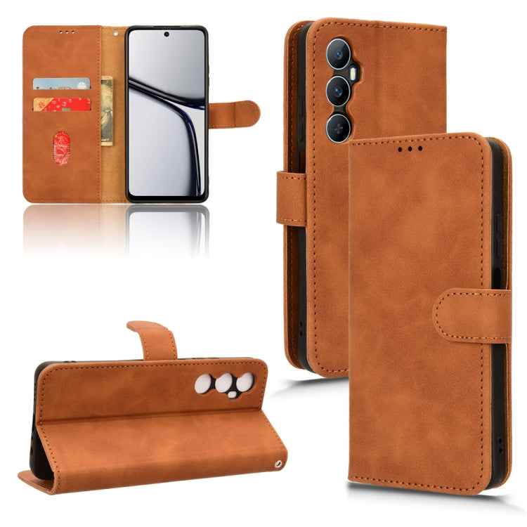Skin Feel Magnetic Flip Leather Phone Case, For Realme 11 Pro / 11 Pro+, For Realme C65 4G