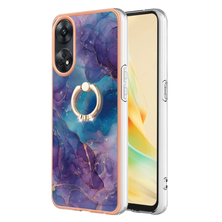 Electroplating Marble Dual-side IMD Phone Case with Ring