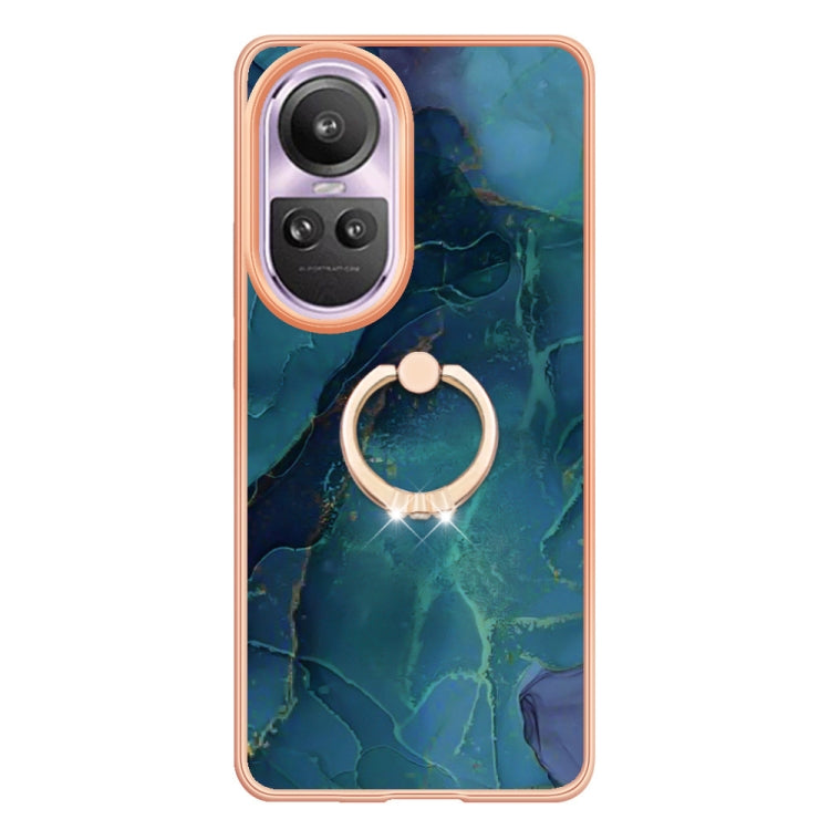 Electroplating Marble Dual-side IMD Phone Case with Ring