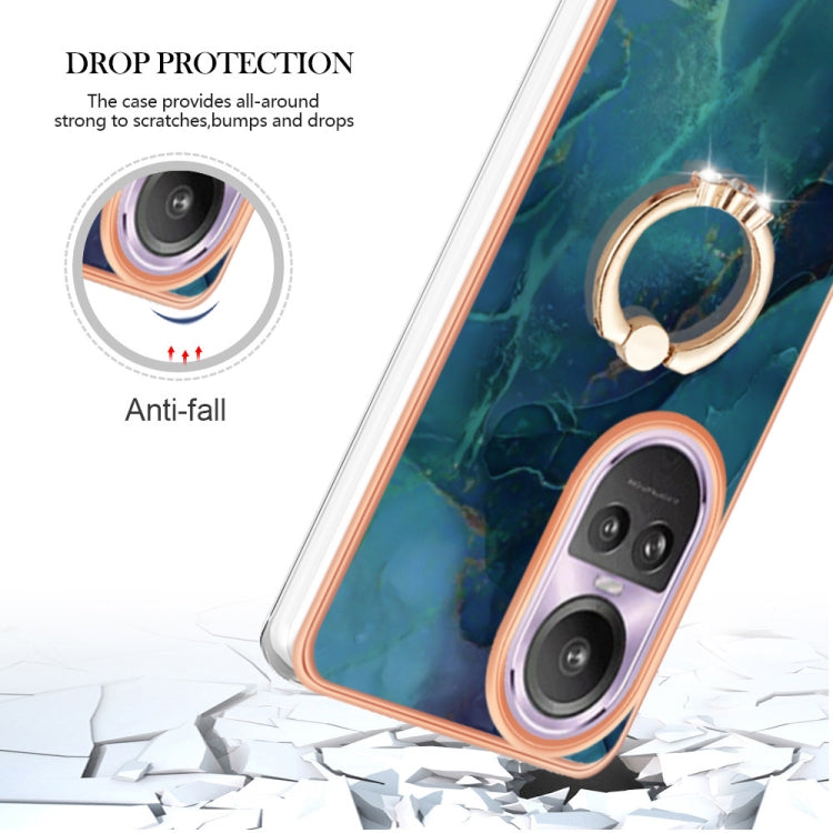 Electroplating Marble Dual-side IMD Phone Case with Ring