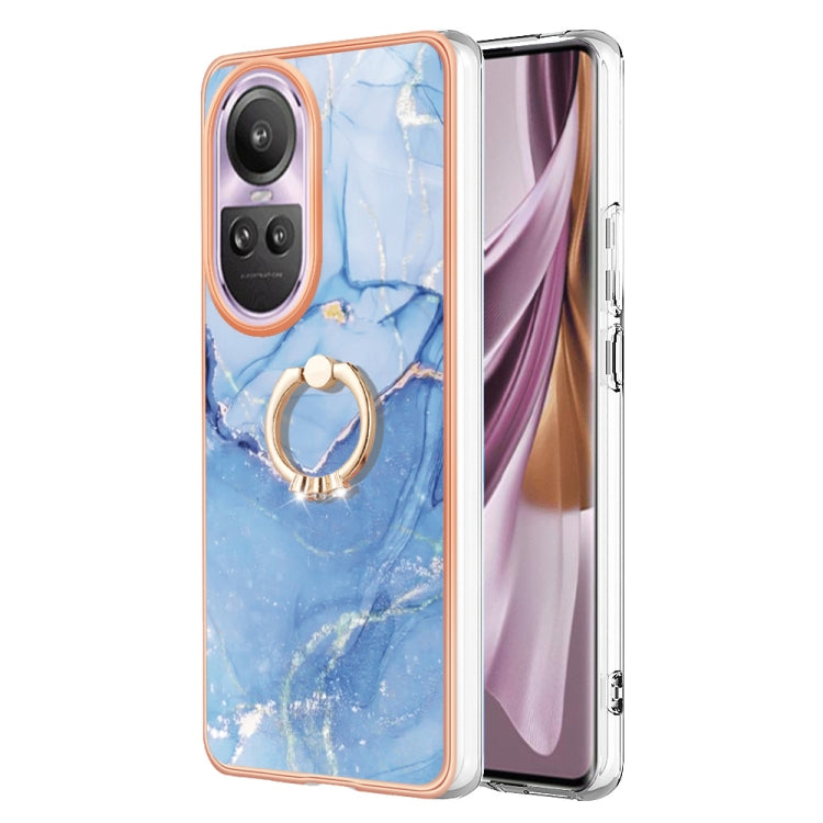Electroplating Marble Dual-side IMD Phone Case with Ring