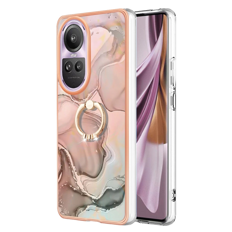 Electroplating Marble Dual-side IMD Phone Case with Ring