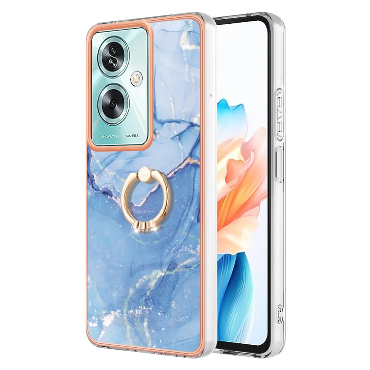 Electroplating Marble Dual-side IMD Phone Case with Ring