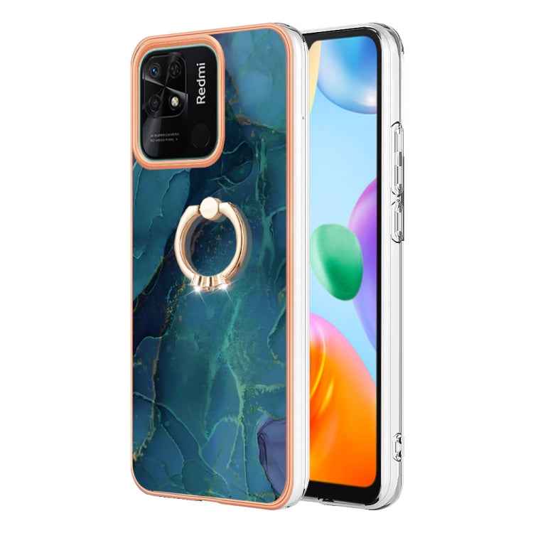 Electroplating Marble Dual-side IMD Phone Case with Ring, For Xiaomi Redmi Note 12 5G Global/Poco X5 5G, For Xiaomi Redmi 12C/11A 4G Global, For Xiaomi 13 Lite 5G, For Xiaomi Redmi Note 12 Pro Speed, For Xiaomi Redmi 10C, For Xiaomi Mi 11 Lite